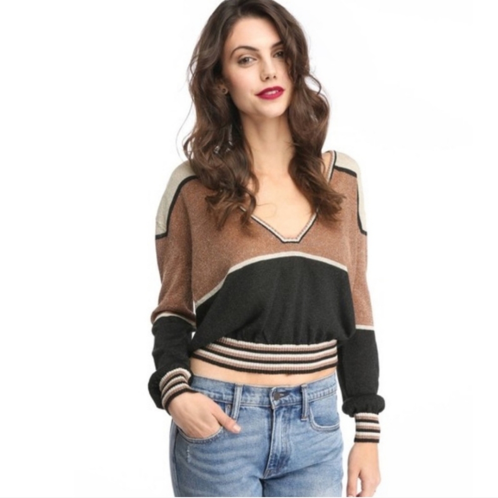 Free People Gold Dust Pullover Sweater - Picture 3 of 12
